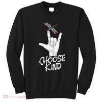 Choose Kind Asl Language Dragonfly Lover Insects Sweatshirt thumb 0