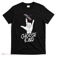 Choose Kind Asl Language Dragonfly Lover Insects T-Shirt thumb 0