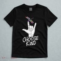 Choose Kind Asl Language Dragonfly Lover Insects T-Shirt thumb 5