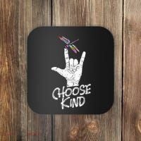 Choose Kind Asl Language Dragonfly Lover Insects Coaster thumb 0