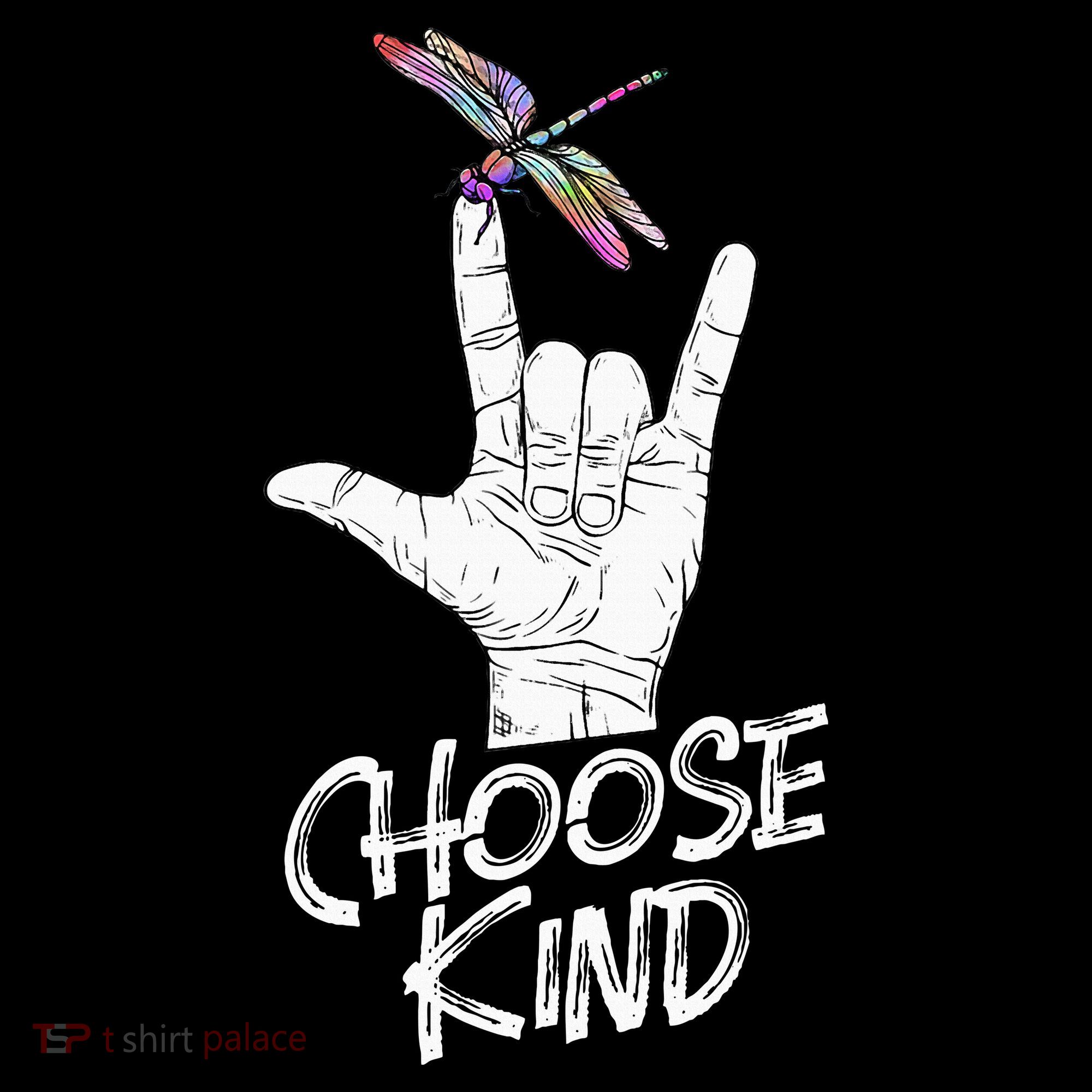 Choose Kind Asl Language Dragonfly Lover Insects Mousepad
