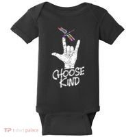Choose Kind Asl Language Dragonfly Lover Insects Baby Bodysuit thumb 0