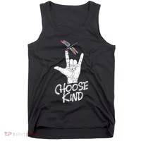 Choose Kind Asl Language Dragonfly Lover Insects Tank Top thumb 0