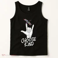 Choose Kind Asl Language Dragonfly Lover Insects Tank Top thumb 2