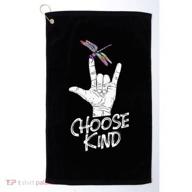 Choose Kind Asl Language Dragonfly Lover Insects Golf Towel