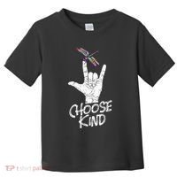Choose Kind Asl Language Dragonfly Lover Insects Toddler T-Shirt thumb 0
