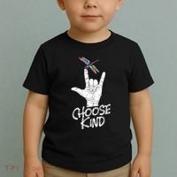 Choose Kind Asl Language Dragonfly Lover Insects Toddler T-Shirt thumb 2