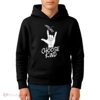 Choose Kind Asl Language Dragonfly Lover Insects Kids Hoodie thumb 4