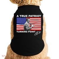 Charlie Kirk A True Patriot Turning Point Doggie Tank thumb 0