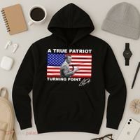 Charlie Kirk A True Patriot Turning Point Hoodie thumb 3