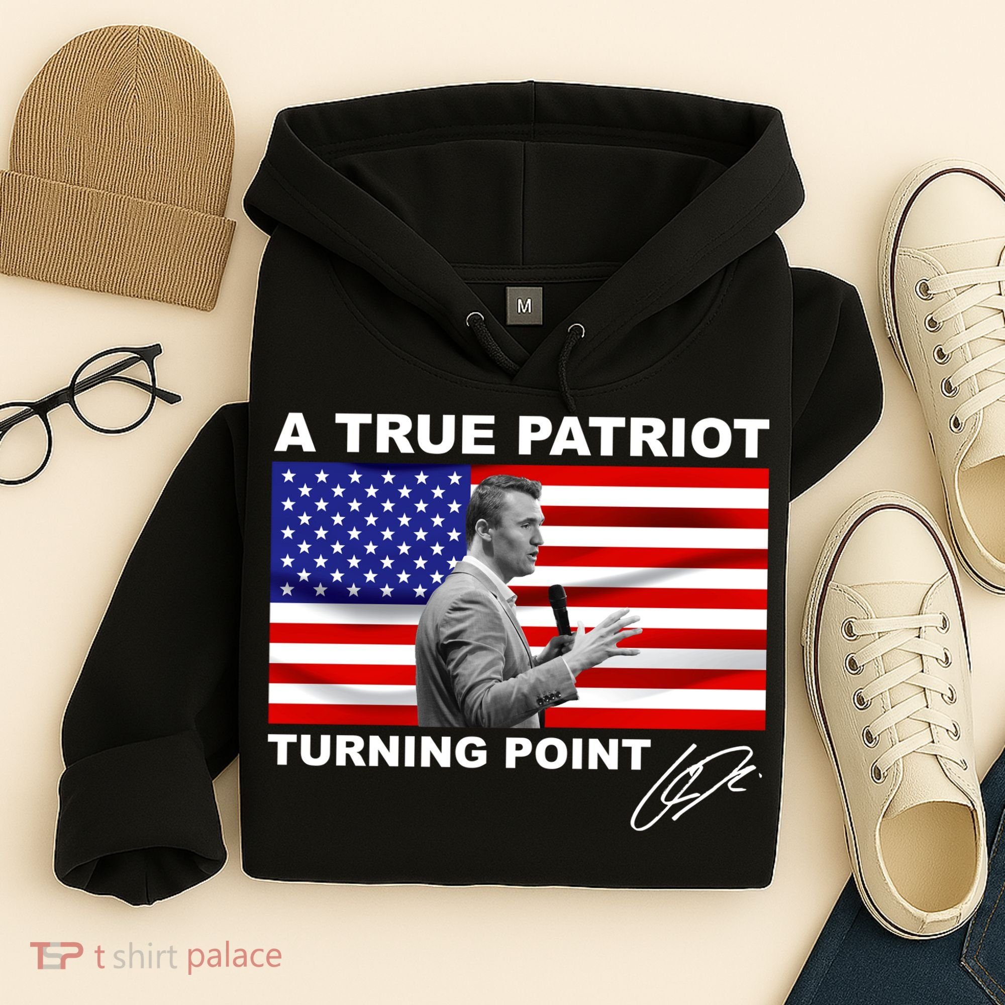 Charlie Kirk A True Patriot Turning Point Hoodie