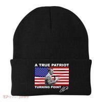 Charlie Kirk A True Patriot Turning Point Beanie thumb 0
