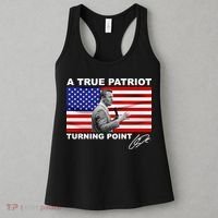 Charlie Kirk A True Patriot Turning Point Women's Tank Top thumb 3