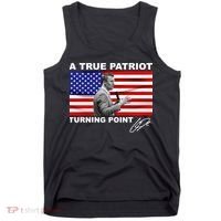 Charlie Kirk A True Patriot Turning Point Tank Top thumb 0