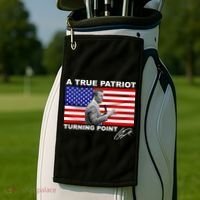 Charlie Kirk A True Patriot Turning Point Golf Towel thumb 2