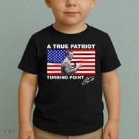 Charlie Kirk A True Patriot Turning Point Toddler T-Shirt thumb 2