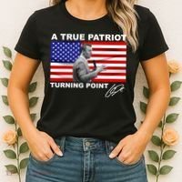 Charlie Kirk A True Patriot Turning Point Women's T-Shirt thumb 2