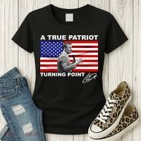 Charlie Kirk A True Patriot Turning Point Women's T-Shirt thumb 3