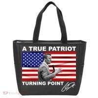 Charlie Kirk A True Patriot Turning Point Tote Bag thumb 0