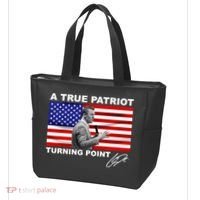Charlie Kirk A True Patriot Turning Point Tote Bag thumb 3