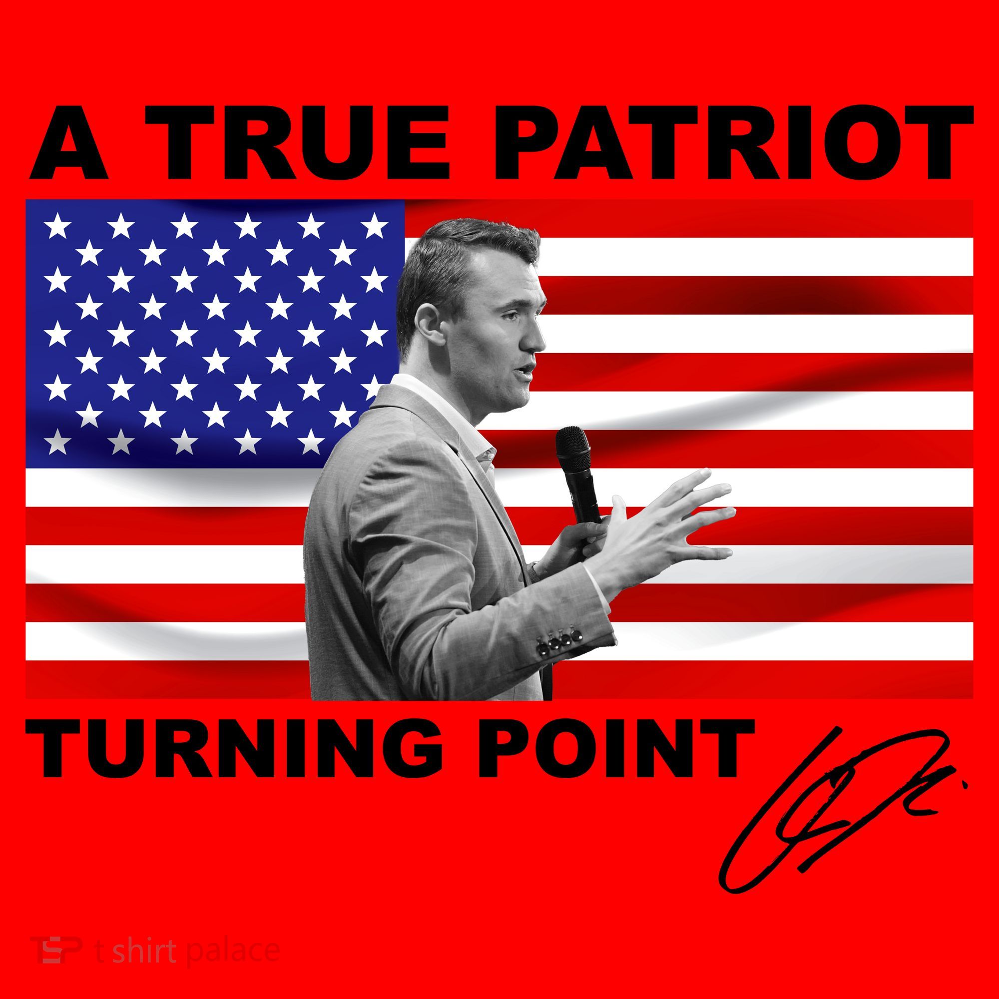 Charlie Kirk A True Patriot Turning Point Santa Hat