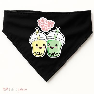 Cute Kawaii Boba Bubble Tea USA-Made Doggie Bandana