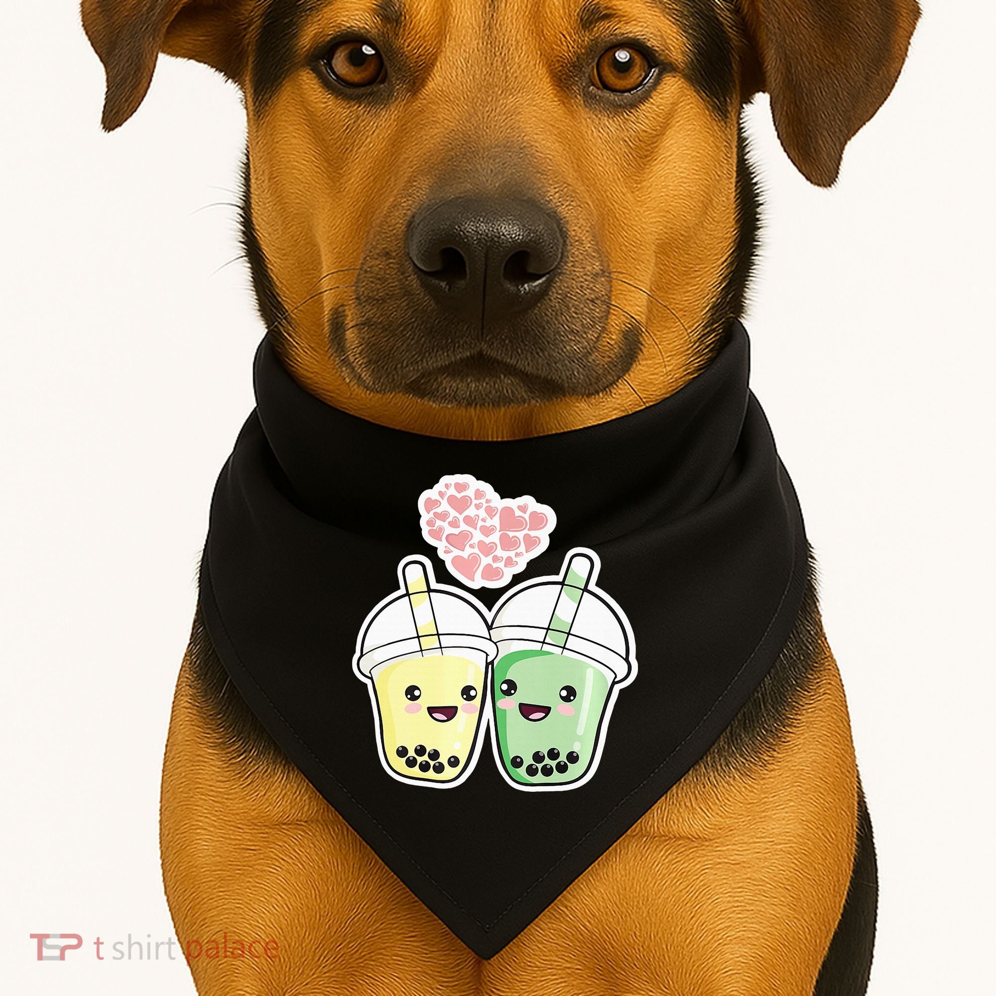 Cute Kawaii Boba Bubble Tea USA-Made Doggie Bandana