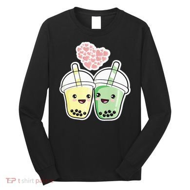 Cute Kawaii Boba Bubble Tea Long Sleeve Shirt