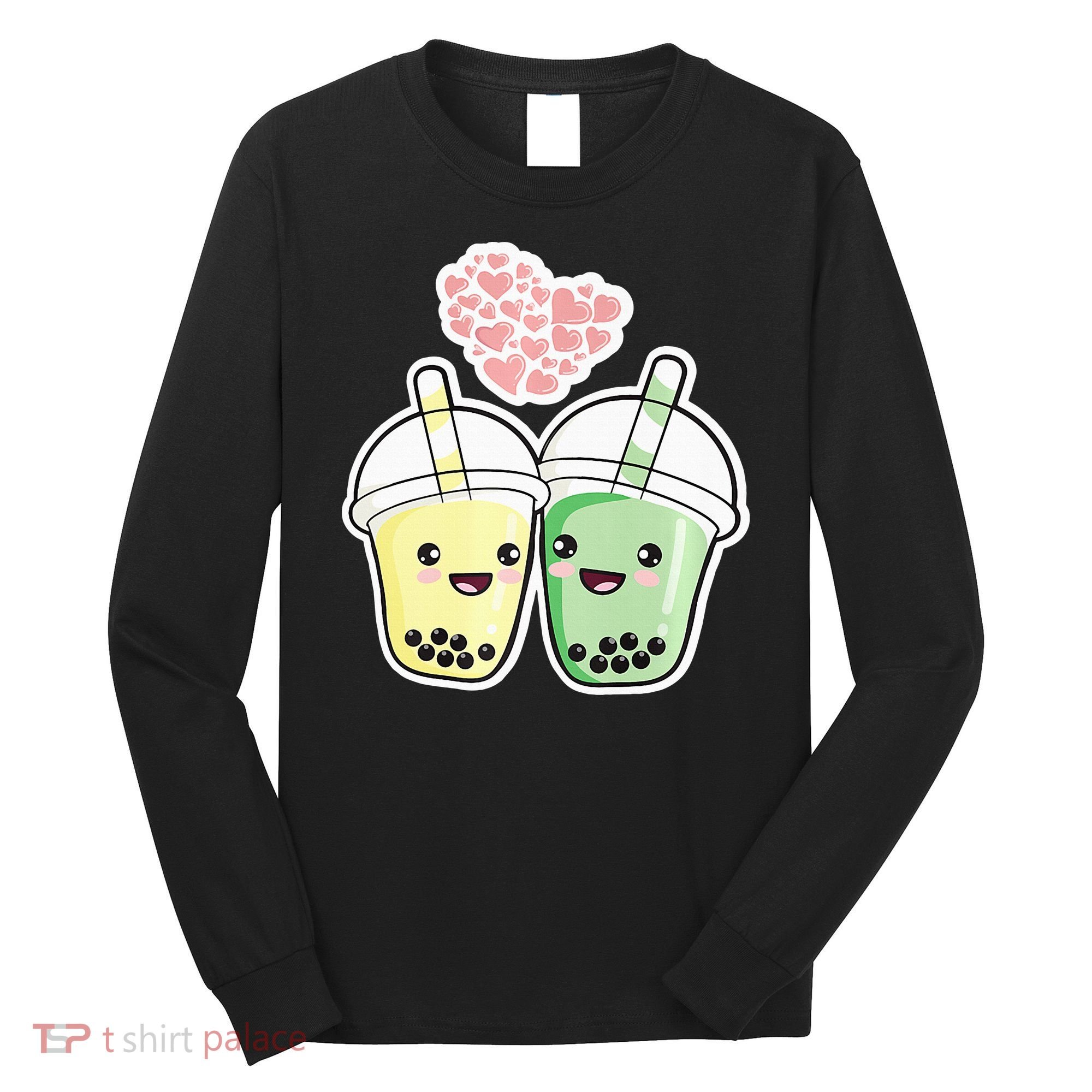 Cute Kawaii Boba Bubble Tea Long Sleeve Shirt