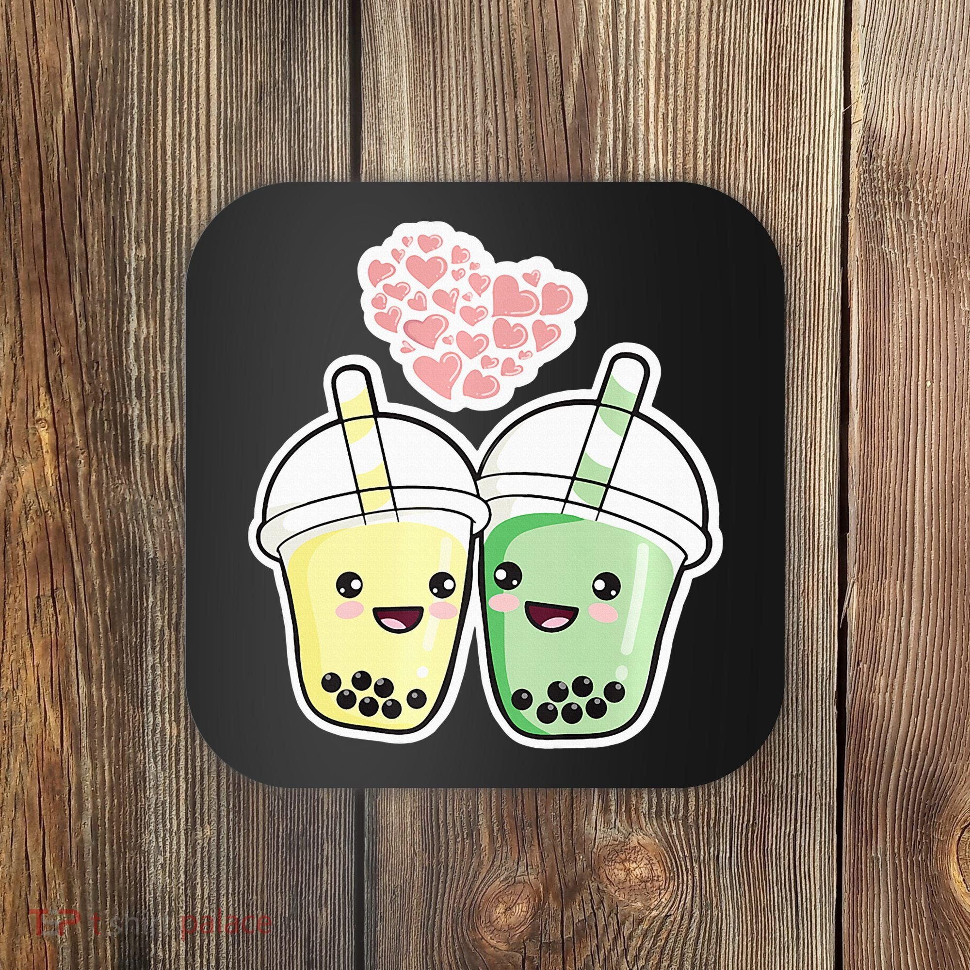 Cute Kawaii Boba Bubble Tea Coaster
