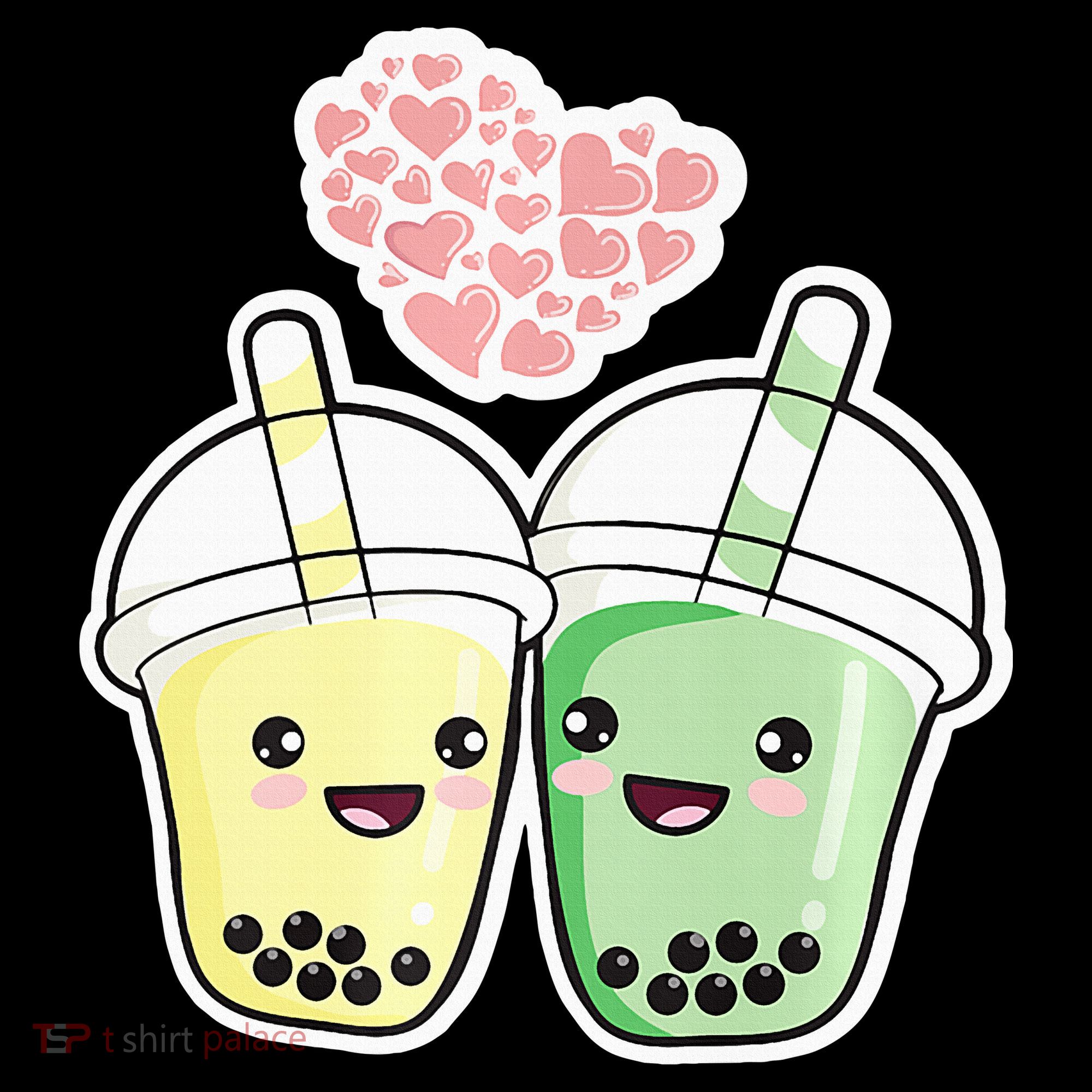 Cute Kawaii Boba Bubble Tea Coaster