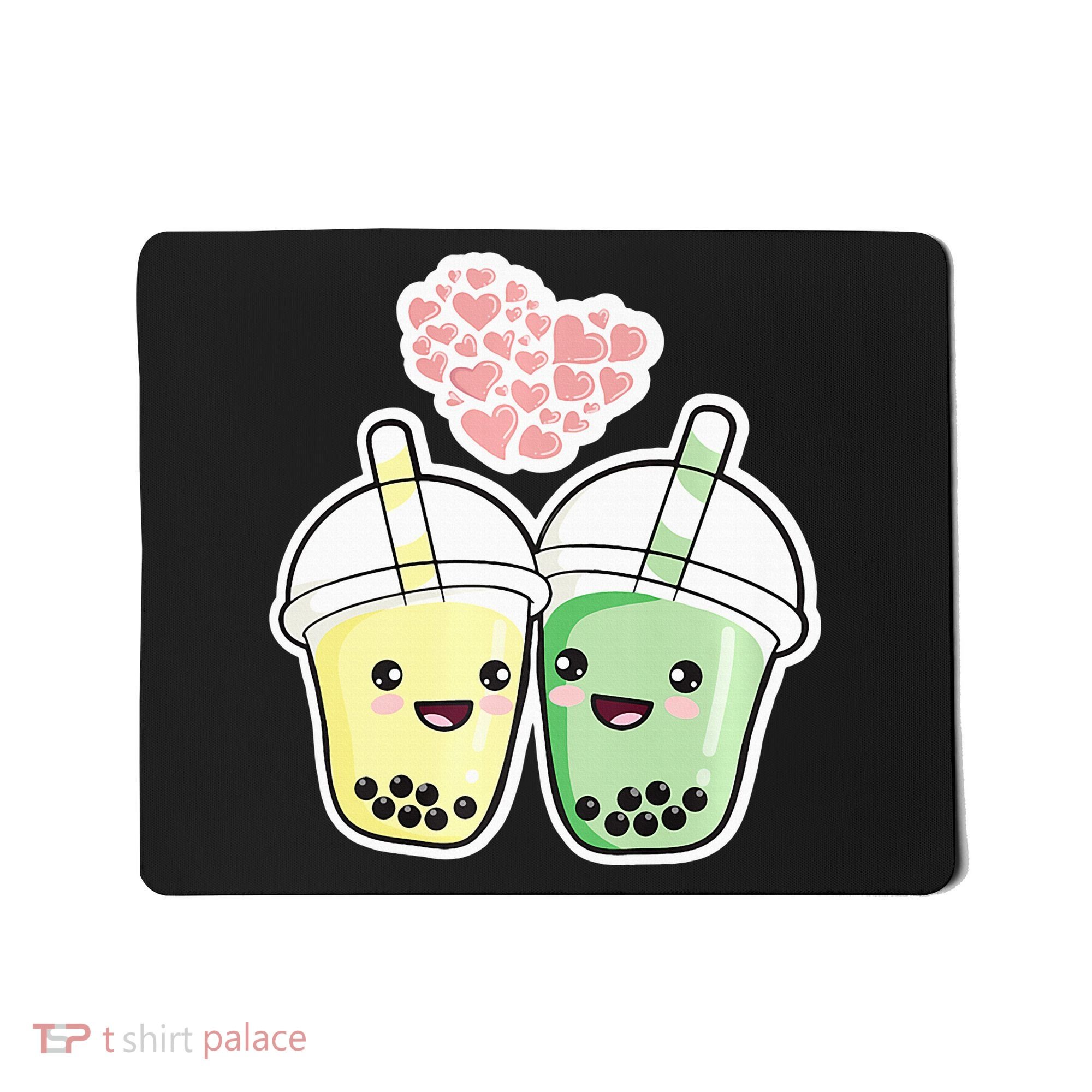 Cute Kawaii Boba Bubble Tea Mousepad