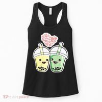 Cute Kawaii Boba Bubble Tea Women's Tank Top thumb 0
