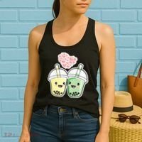 Cute Kawaii Boba Bubble Tea Women's Tank Top thumb 2