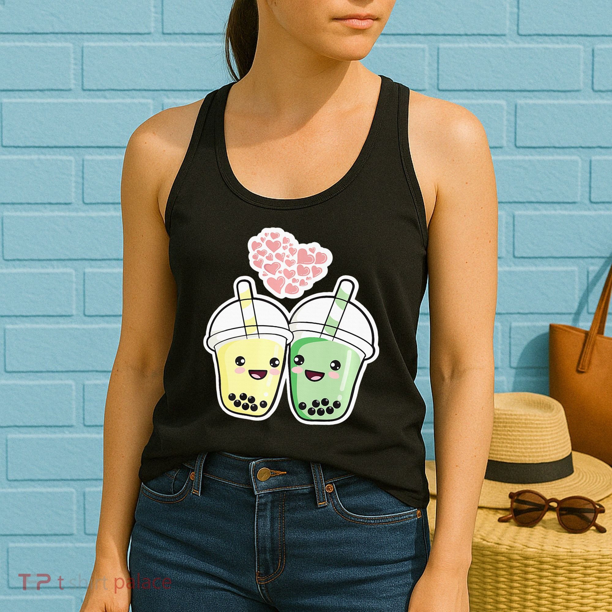 Cute Kawaii Boba Bubble Tea Women's Tank Top