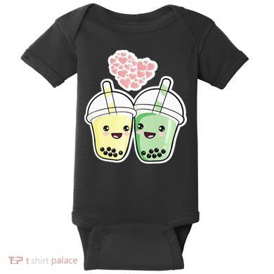 Cute Kawaii Boba Bubble Tea Baby Bodysuit