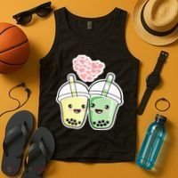 Cute Kawaii Boba Bubble Tea Tank Top thumb 4