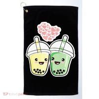 Cute Kawaii Boba Bubble Tea Golf Towel thumb 0