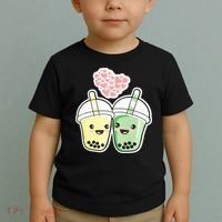 Cute Kawaii Boba Bubble Tea Toddler T-Shirt thumb 2