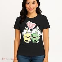 Cute Kawaii Boba Bubble Tea Women's T-Shirt thumb 4