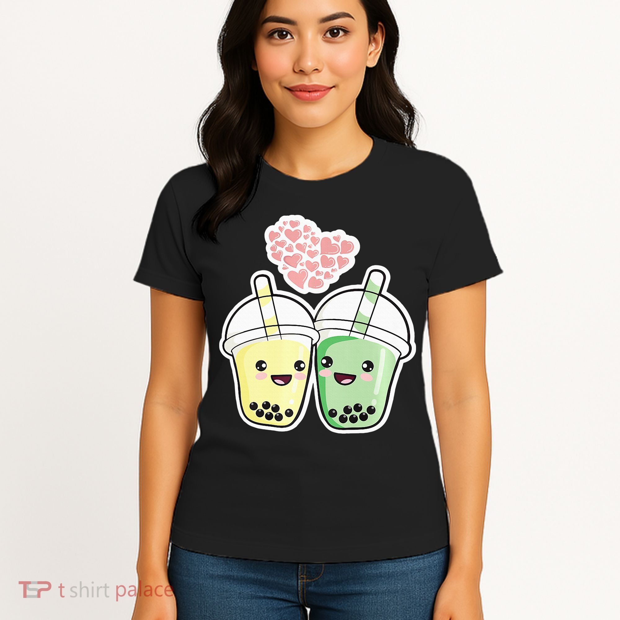 Cute Kawaii Boba Bubble Tea Women's T-Shirt