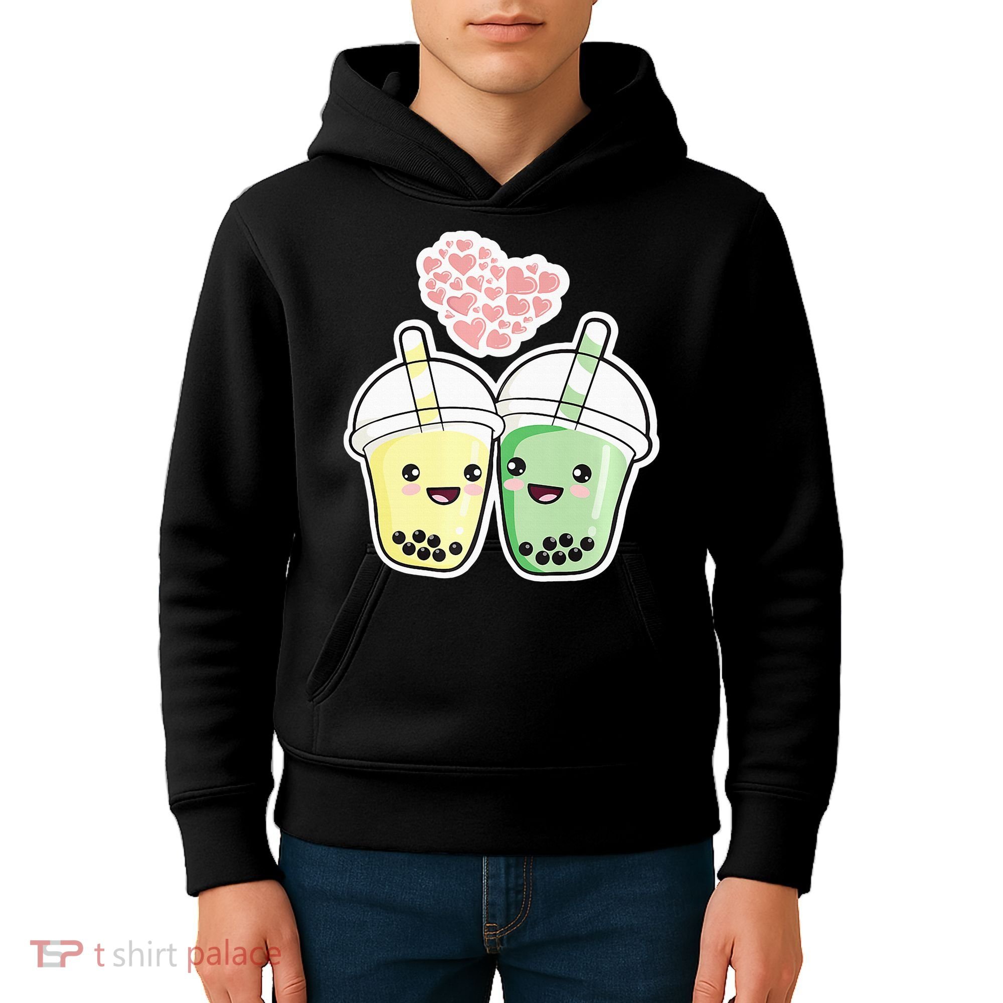 Cute Kawaii Boba Bubble Tea Kids Hoodie