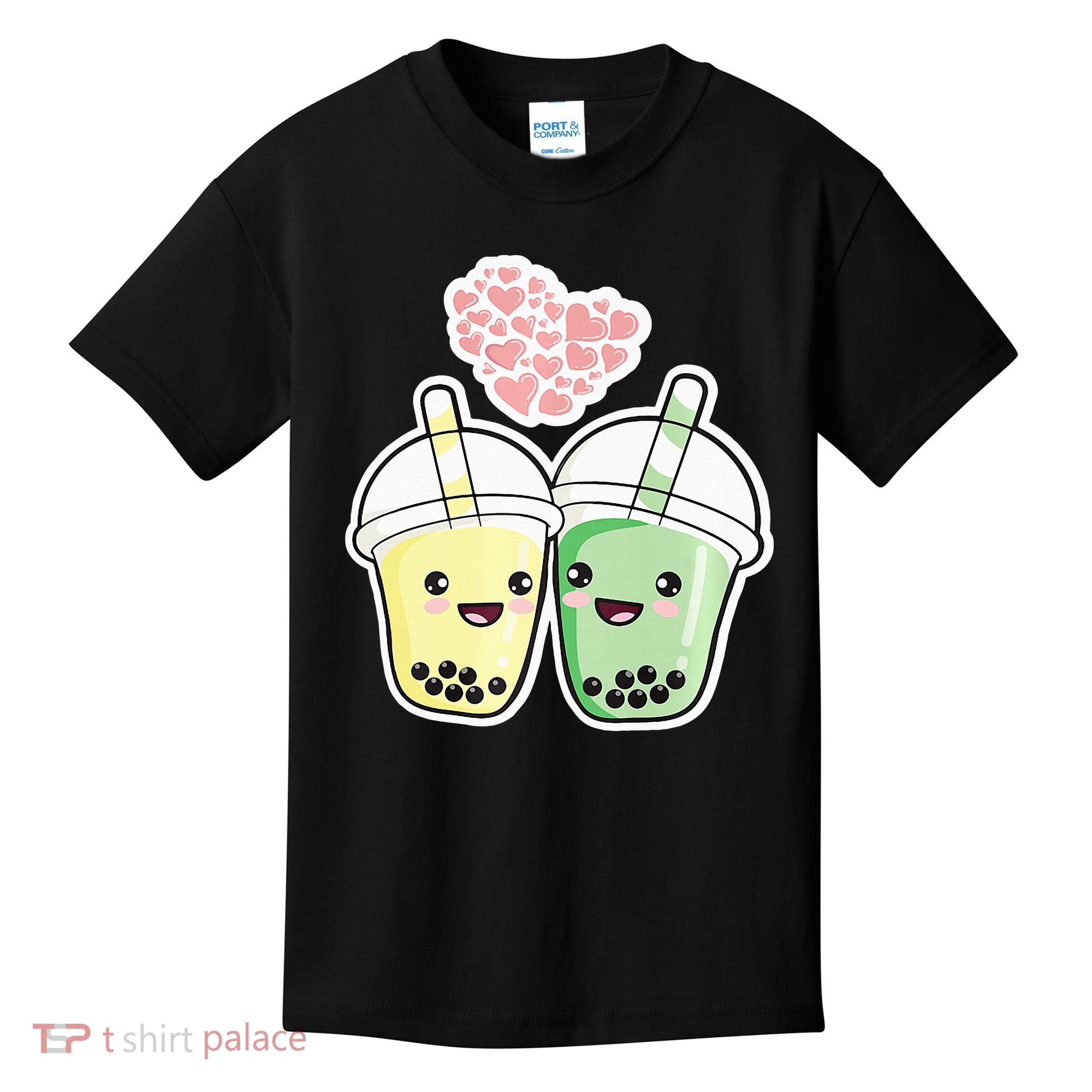 Cute Kawaii Boba Bubble Tea Kids T-Shirt