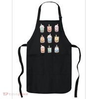 Cute Kawaii Boba Anime Bubble Tea Pastel Apron thumb 0