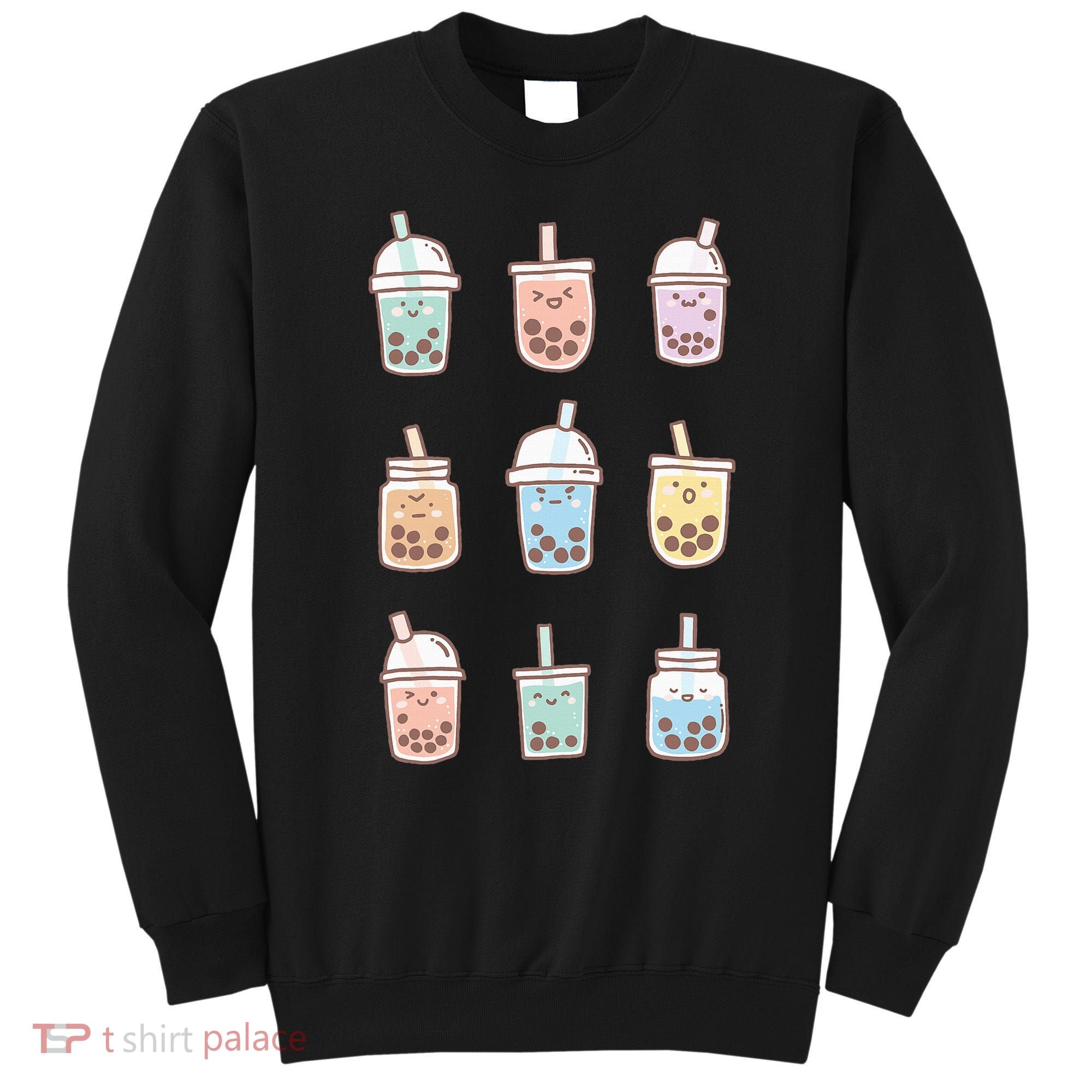 Cute Kawaii Boba Anime Bubble Tea Pastel Sweatshirt