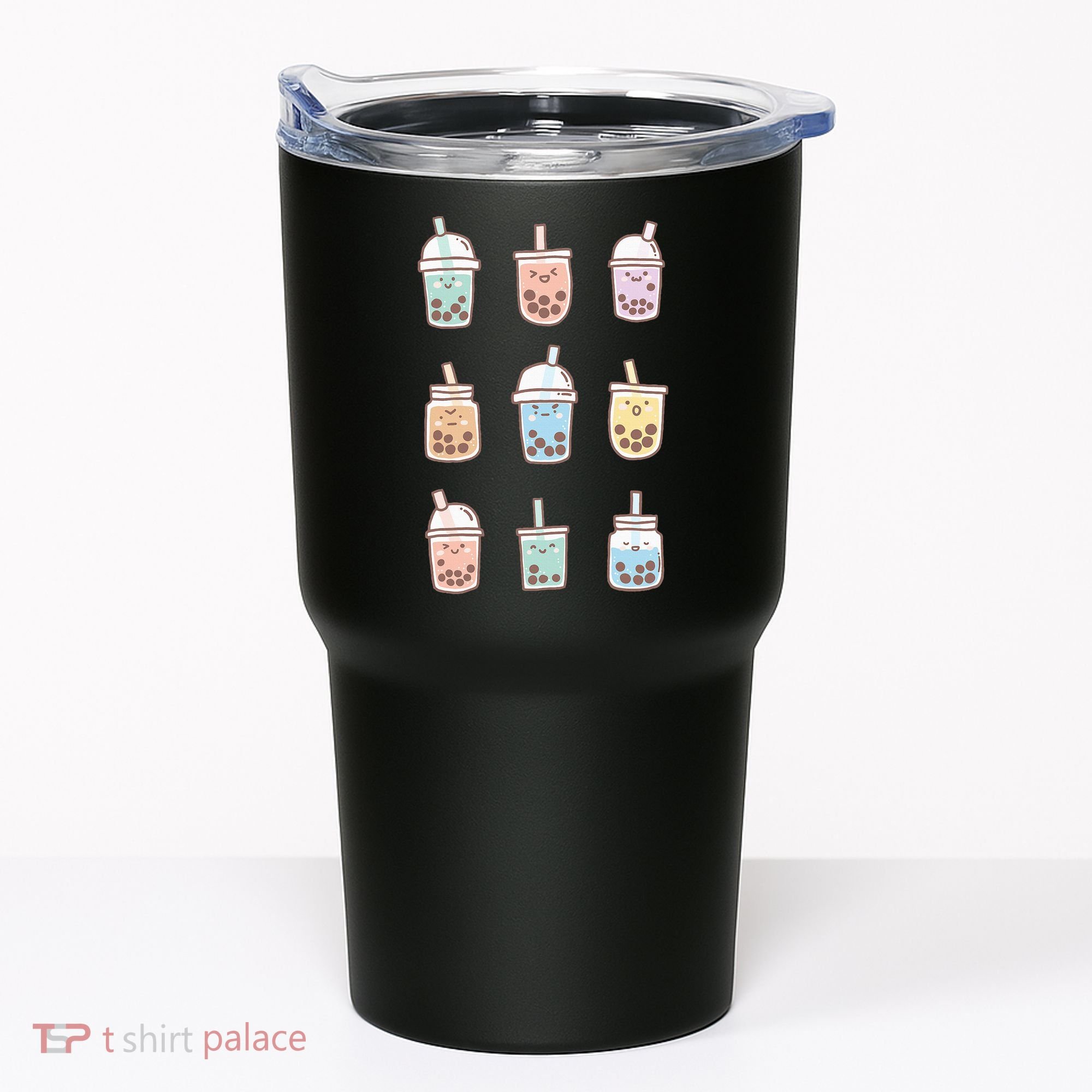 Cute Kawaii Boba Anime Bubble Tea Pastel Tumbler
