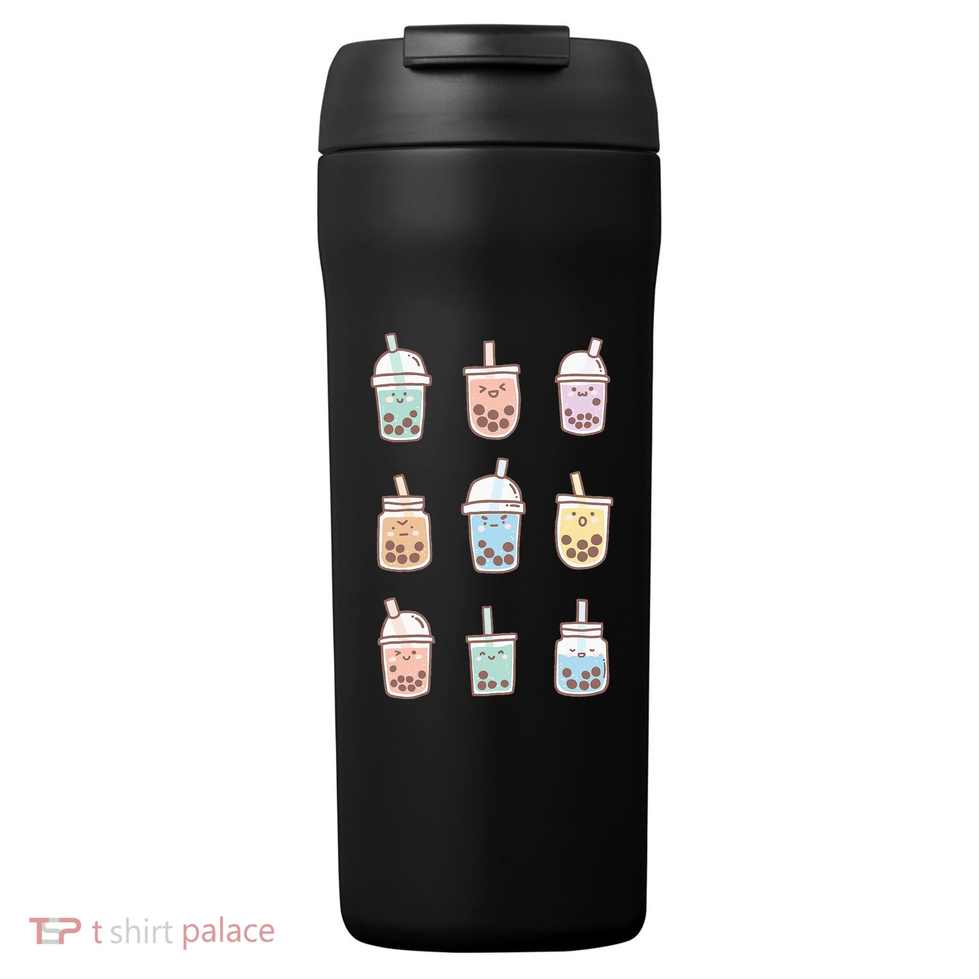 Cute Kawaii Boba Anime Bubble Tea Pastel 24oz Duet Stainless Steel Tumbler