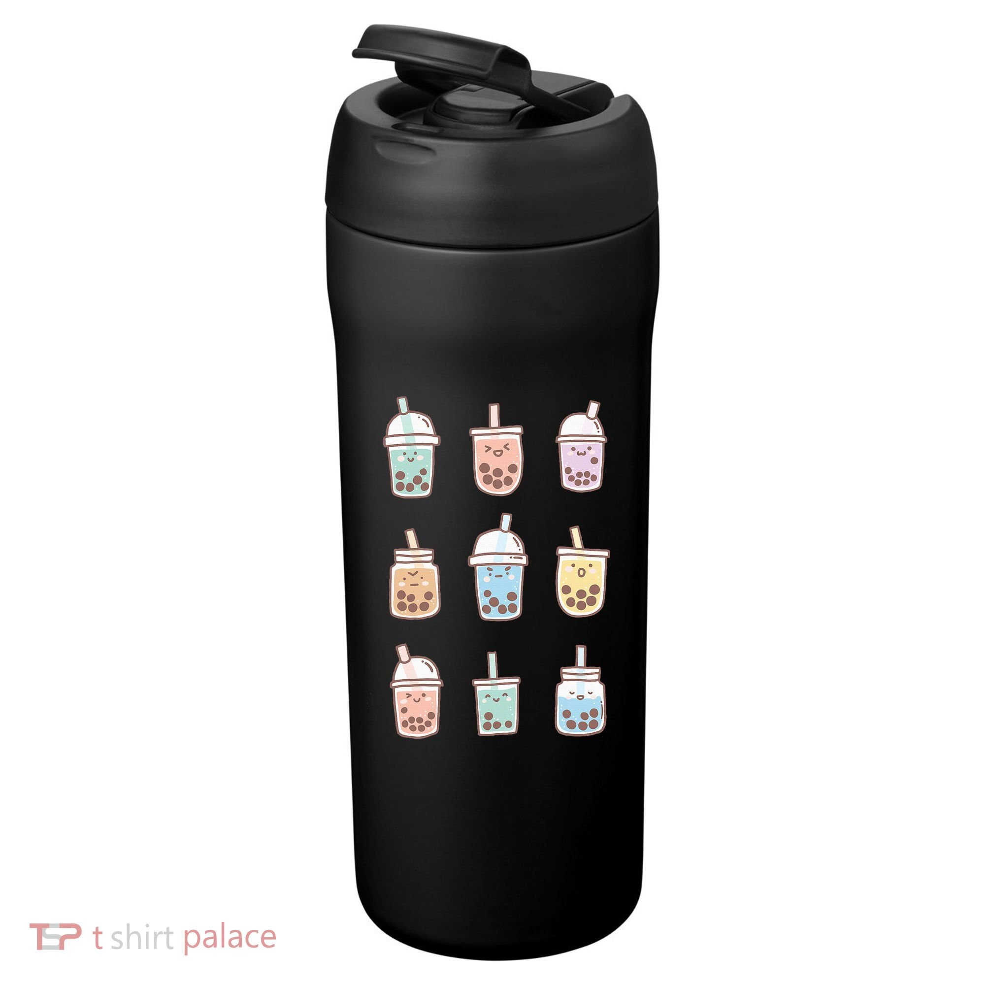 Cute Kawaii Boba Anime Bubble Tea Pastel 24oz Duet Stainless Steel Tumbler