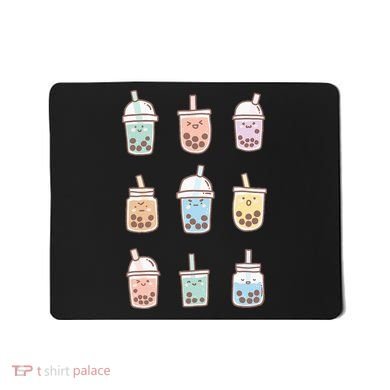 Cute Kawaii Boba Anime Bubble Tea Pastel Mousepad