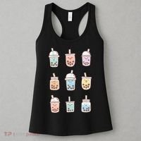 Cute Kawaii Boba Anime Bubble Tea Pastel Women's Tank Top thumb 3